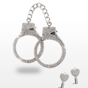 Diamond Wrist Cuffs Silver